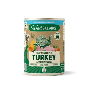 Lata de Pavo para perros 400g – Filosofía BARF Wild Balance